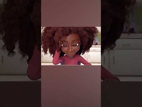 La fille n'aime pas ses cheveux bouclés