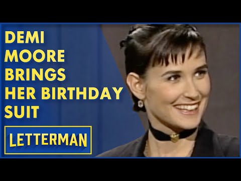 Demi Moore Gives Dave Her Birthday Suit | David Letterman