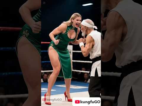 Never Laugh at an Old Man Who Knows Kung Fu — Or You’ll End Up Like Her!#kungfu #fight #boxing #ai