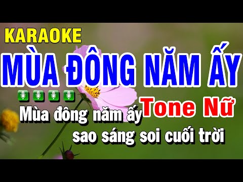 Karaoke Mùa Đông Năm Ấy Nhạc Sống Tone Nữ | Huỳnh Anh