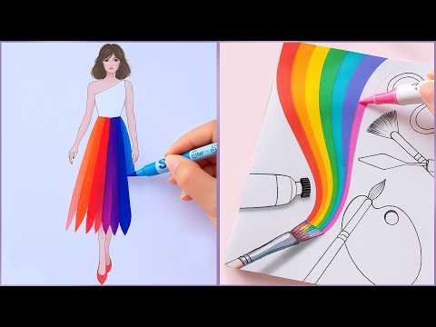 12 Art Hacks That Work Extremely Well  || Easy painting ideas for beginners  #drawing #art
