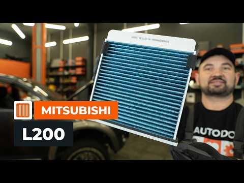 Cómo sustituir: filtro de habitáculo en MITSUBISHI L200 KA [TUTORIAL AUTODOC]