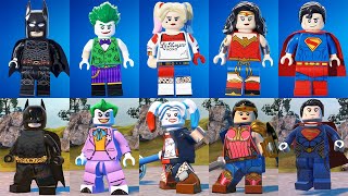 Evolution of Characters in LEGO DC Super-Villains vs Fortnite (Side by Side Comparison)