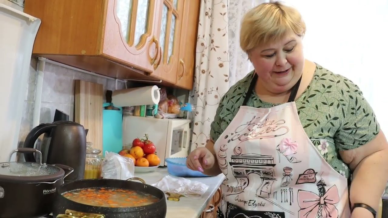 Быстрый супчик без зажарки. Перловка с жаренной рыбкой