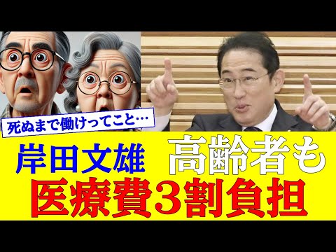 岸田文雄「高齢者も医療費3割負担！死ぬまで働けw」ネットの反応まとめ