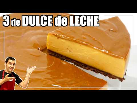 Las mejores TARTAS DULCE DE LECHE que probarás en tu vida! 😋👌 3 Recetas Fáciles y deliciosas