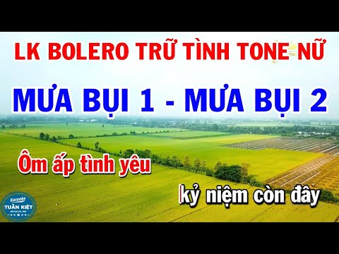 Karaoke Liên Khúc Bolero Trữ Tình Tone Nữ || Mưa Bụi 1 || Mưa Bụi 2