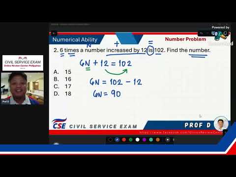 Civil Service Exam (CSE) Review | Number Problem | Numerical Ability