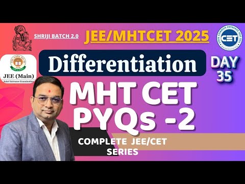 Master Differentiation: MHT CET PYQ Part 3 Prep Made Easy!