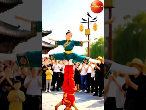 girl impossible circus stunt in China 🤯🎪#circus #trending #shortsfeed #shorts