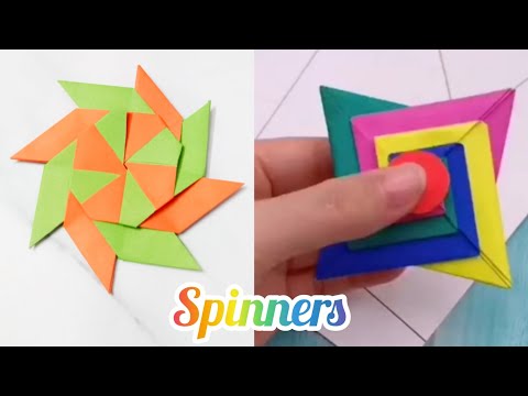 How to make spinners for little kids/nursery craft ideas/paper crafts easy /kids crafts