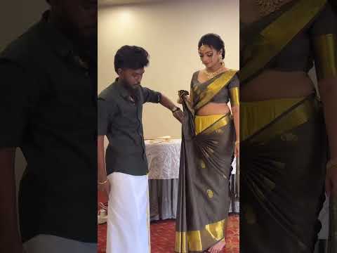 Watch till end guys 😉#sarees #sareeforwedding #kanchipattu #silksaree #sareedraping #sareelove