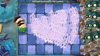 Plants Vs Zombies 2 - 60 Plants Level Max Vs 100 Dark Ages Zombies - Who is best plant?