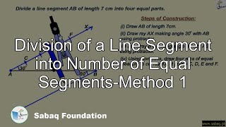 Division of a Line Segment into Number of Equal Segments-Method 1