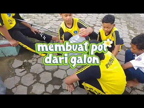 Membuat Pot dari Galon fasil Pak Dimas
