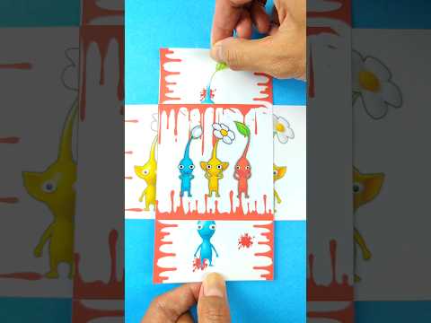 Amazing Pikmin Paper Folding Transformation Art  #shorts #transformation #pikmin
