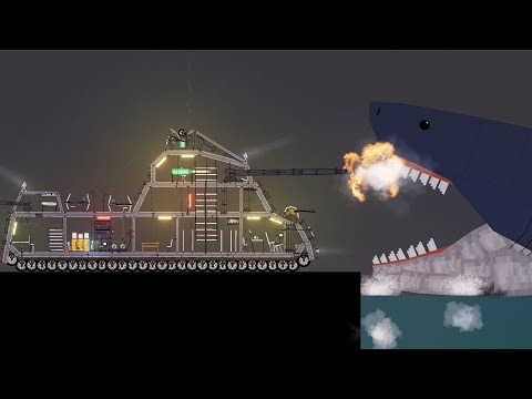 Megalodon Attacks in People Playground / People Fight / Land Cruiser P.1000 Ratte BATTLE