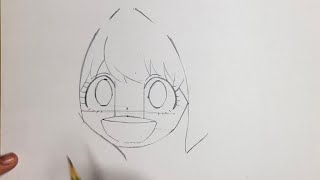 How to draw Anya [slow tutorial] from spy x family anime