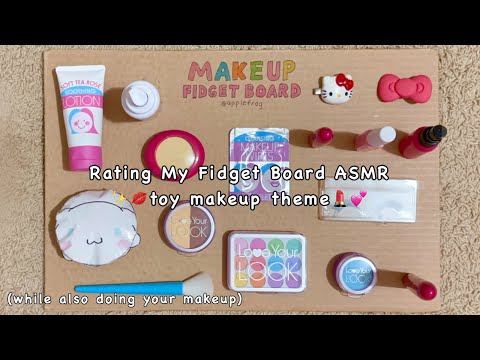 Rating My Fidget Board ASMR 💄 Makeup Theme (while also doing your makeup) | ASMR | applefrog