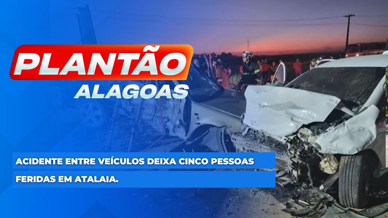 Acidente entre ve&iacute;culos deixa cinco pessoas feridas em Atalaia