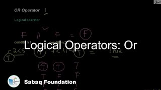 Logical Operators: OR