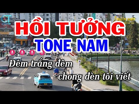 Karaoke Hồi Tưởng Tone Nam Dm || Nhạc Sống Tuấn Kiệt