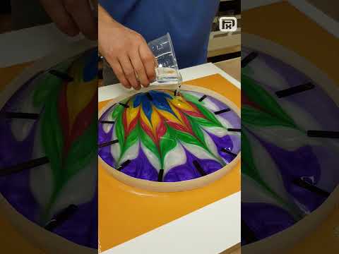 Abstract Design | Incredible Resin Wall Clock 🌈Handmade Epoxy Art #art #resinclock #fxpart #shorts
