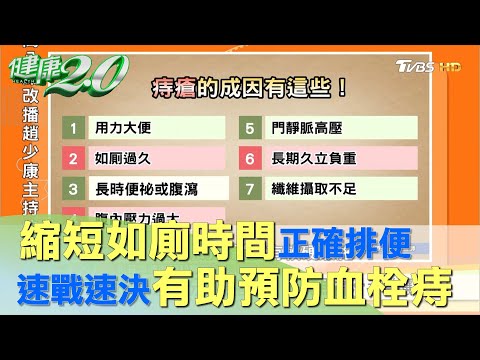 縮短如廁時間正確排便 速戰速決有助預防血栓痔！ 健康2.0