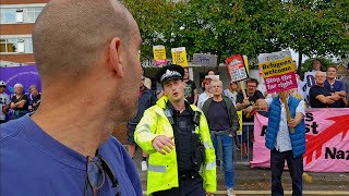 Megaphone Annihilation of Commies at Illegal Migrant Hotel (Cresta Court - Altrincham)