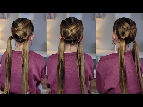 Peinado fácil para niñas | Peinados para la escuela | Easy school hairstyle tutorial