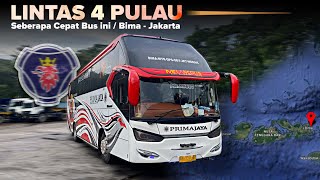 MELINTASI 4 PULAU‼️ Selengkapnya Bus Prima Jaya Bima - Jakarta 2 Hari Dalam 17 Menit