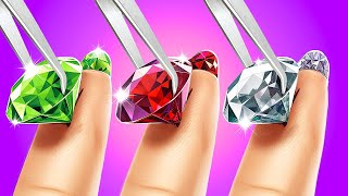 Fille Émeraude vs Rubis vs Diamant Au Défi Sirène ! Qui Fera La Meilleure Chambre Secrète ?