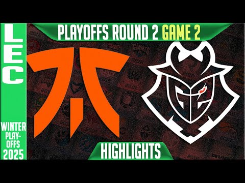 FNC vs G2 Highlights Game 2 | LEC Winter Playoffs Round 2 2025 | Fnatic vs G2 Esports G2