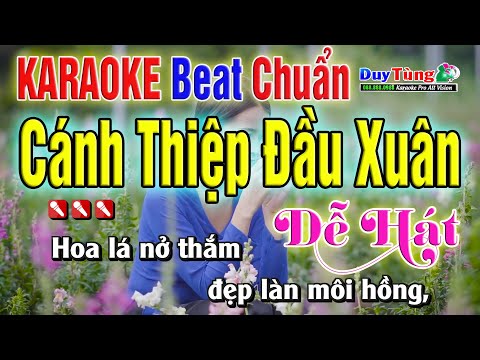 Karaoke || Cánh Thiệp Đầu Xuân – Beat Chuẩn Tone Nam || Nhạc Sống Duy Tùng