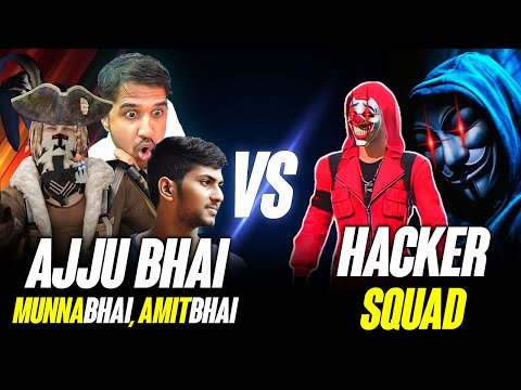 Ajjubhai And @Munnabhaigaming Squad Vs Hacker Squad Op Gameplay - Free Fire Highlights