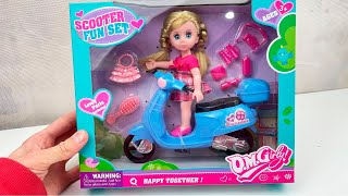 4 Minutes with Scooter fun set Satisfying ASMR , Pink toys, Baby girl scooter Toys Unboxing ASMR