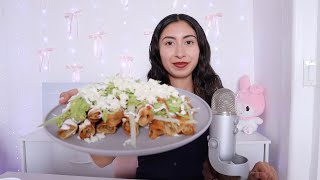 ASMR~Eating Tacos Dorados!! 😋🌮