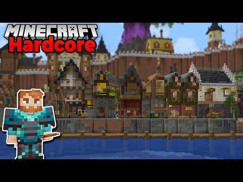 Building the CITY HARBOR in Hardcore Minecraft 1.21 Survival