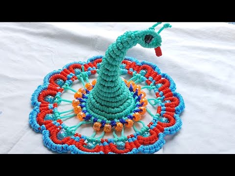 Macrame Very  Beautiful 🦚 Peacock / Mor Stand Decor Tutorial