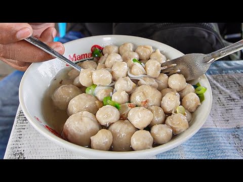 BAKSO KERIKIL PAK BOWO HARGANYA MURAH DAN JUALAN DI PINGGIR SAWAH