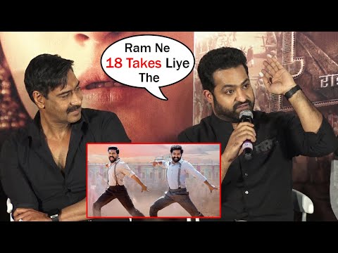 RRR | NTR Reacts On Ram Charan 18 Takes In Nacho Nacho Song In RRR And Make Fun Of Him At Trailer
