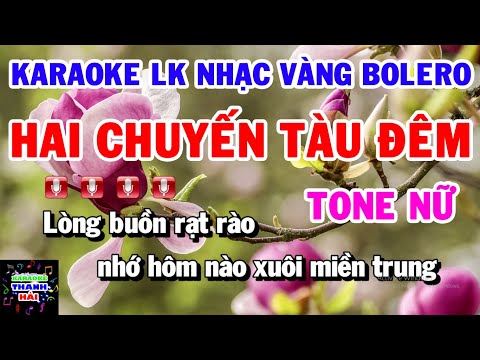 Karaoke Lk Nhạc Sống Tone Nữ | Hai Chuyến Tàu Đêm – Mưa Rừng | Beat Chuẩn Karaoke Thanh Hải