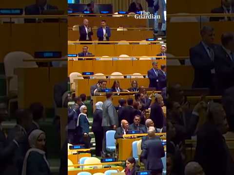 UN delegates walkout of Benjamin Netanyahu’s United Nations general assembly speech