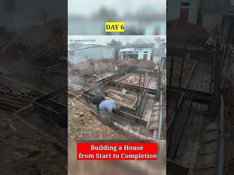 Day 6 Building a House - Timelapse  #constructionworkers #construction #timelapse #buildahouse