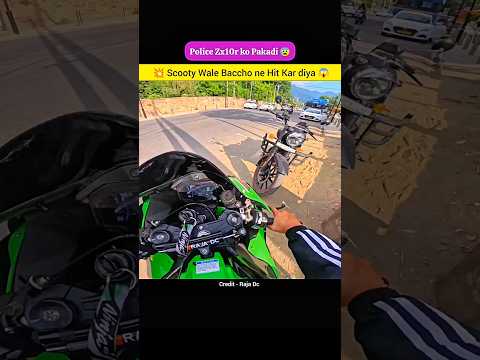 Police Zx10r Ko Pakada 🤯😰 #shorts #motovlog