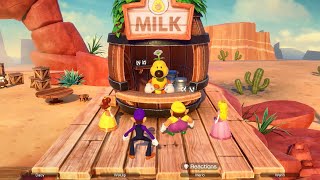 Super Mario Party Jamboree #266 Western Land Peach vs Daisy vs Wario vs Waluigi