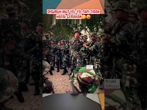 Disuruh ikut yel-yel senior😭 #shortvideo #kopassus #tniad #tni #viralshort #komando #militer