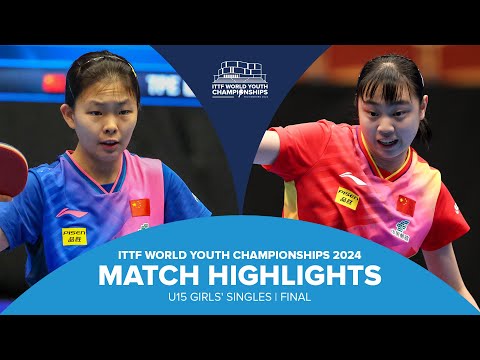 Yao Ruixuan vs Hu Yi | U15 GS Final | ITTF World Youth Championships 2024