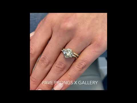 3 ct Round Diamond Three-Stone Engagement Ring