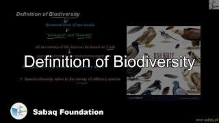Definition of Biodiversity